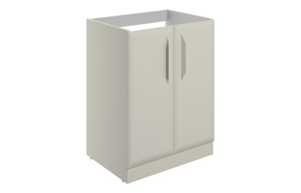 Stafford 600mm Floor Standing 2 Door Basin Unit (No Top) - Matt Latte